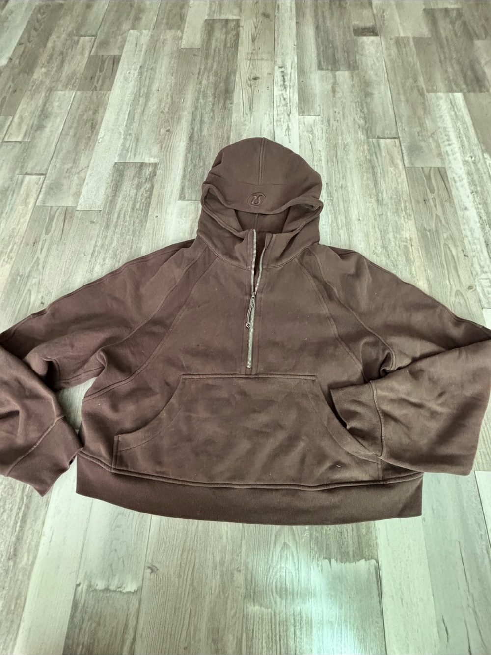 lululemon athletica Men’s Brown Zip-Up Hoodie Sweater